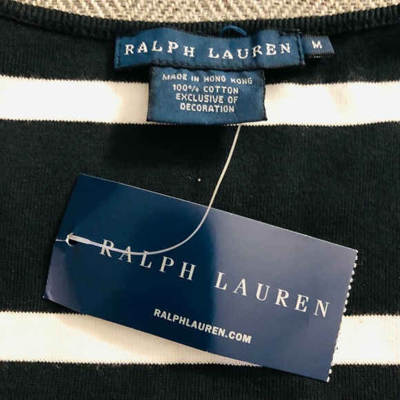 Ralph Lauren Vintage Scoop Neck Knit Striped Sz M - Picture 5 of 5